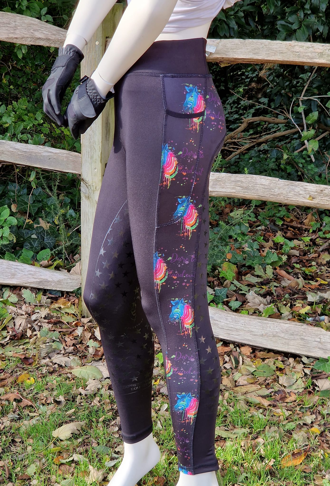 Galaxy Unicorn Leggings for Women Horse Riding Pants Horse Lover